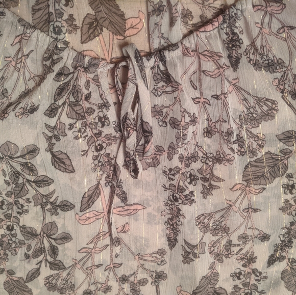 Flowy Fairycore Blouse with Florals - Picture 3 of 4